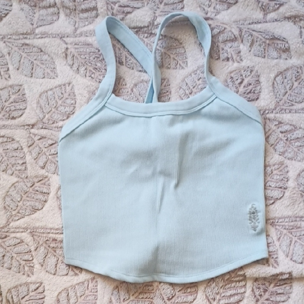FP Movement by Free People Sky Blue Ribbed Cami